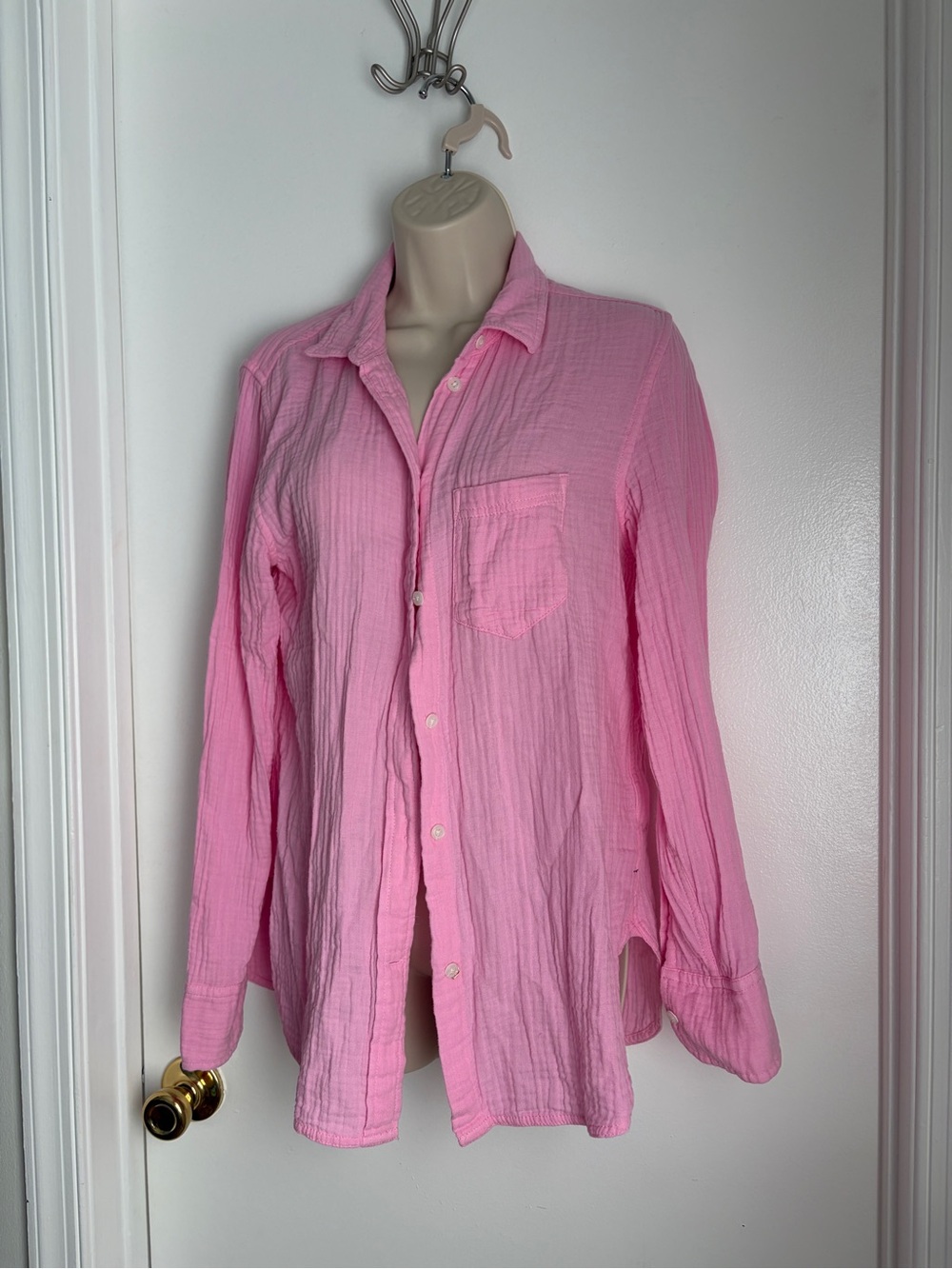 J. Crew Pink 100% Cotton Button Down (Size Small / 4)
